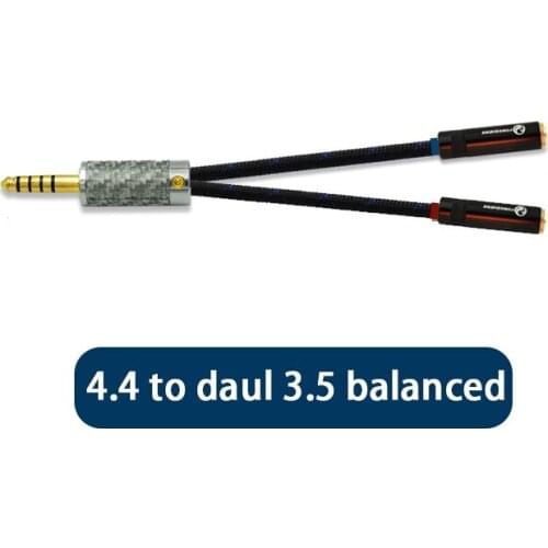 Balanced 4.4 4.4mm to Dual 2 3.5mm Male two 3.5 Jack trs female for Sony NW-WM1Z PHA3 MUSILAND 06 09 Balance Line Headset Z7 Z5