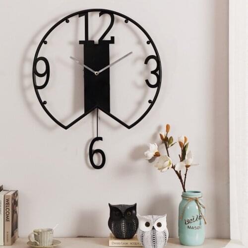 Modern Design Silent Wall Clock Big Nordic Minimalist Large Creative Wall Clock Digital Pendulum Wandklok Home Decor AD50WC