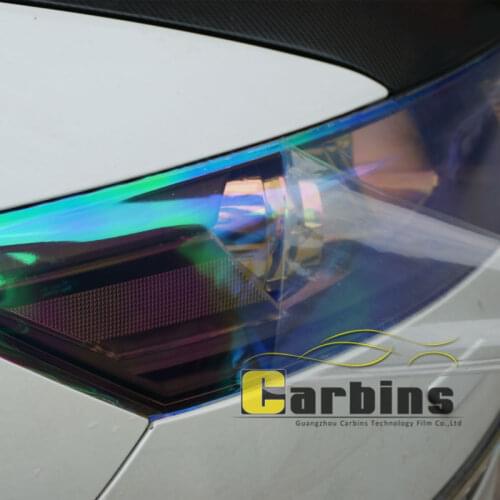 Carbins Chameleon Headlight Tint Film Fog/Tail Light Cover Sticker Vinyl Sheet Neon Color Car Foil 30*100cm