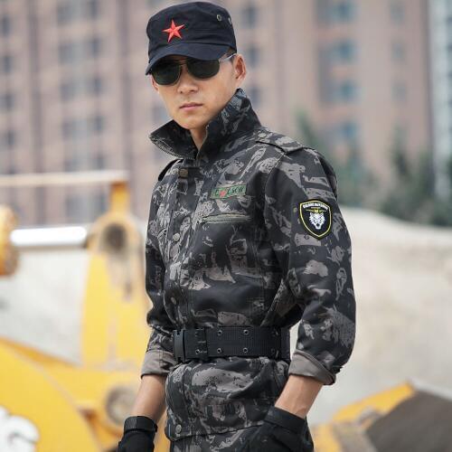 Outdoor military army training suit coat+pants men camouflage commando suit resistant overalls