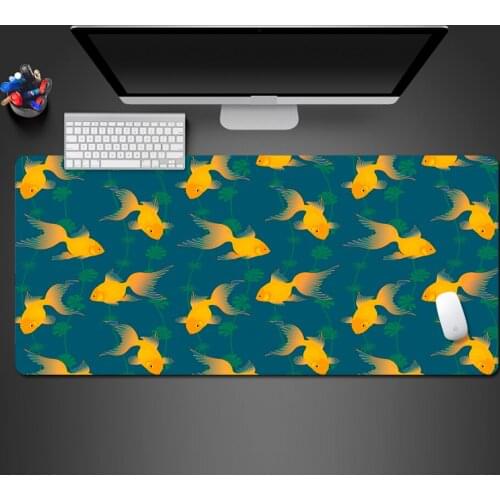 Clever Golden Fish Pattern Mouse Pad High Quality Washable Large Desktop Pad Tablet Computer Advanced Computer Game Mouse Pads