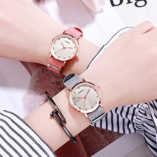 UTHAI BK11 Simple Fashion Trend Electronic Quartz Watch Canvas Strap Ladies Watch Mens Watch Light Luxury Style Unlimited Charm