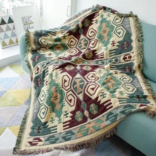 High Quality Vintage Thick Blanket Multipurpose Double-sided Wall Tapestry Sofa Towel Bed Cover Carpet Tablecloths Quilts