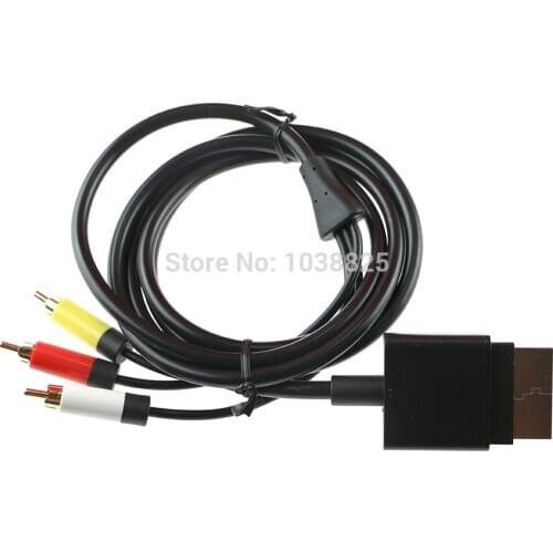 1.8m 6ft Audio Video AV RCA Video Composite Cable AV Cable Cord for Microsoft Xbox 360 Slim for XBOX 360