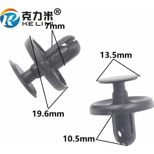 100 Pieces For Toyota Corolla BMW SUBARU Engine Fender Bumper Cover Fastener Push Type Black Plastic Retaining Clips