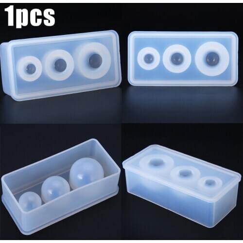 15mm 20mm 25mm Stereo Spherical Silicone Mold for DIY Jewelry Making Resin Decoration Craft Resin Mold UV Resin Cake Decor Mould