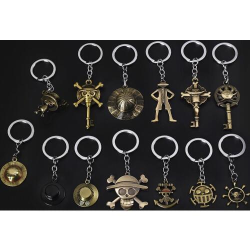 2020 Creative Metal Keychain One Piece Hat Anchor Pendant Car Keyring For Men Women Kid Gift Jewelry Couple Key Ring llaveros