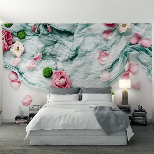 Customize 3D Photo Flower Wallpaper Children room wallpaper Sweet Girl Room Wallpaper for Bedroom Living Room TV Background Wall