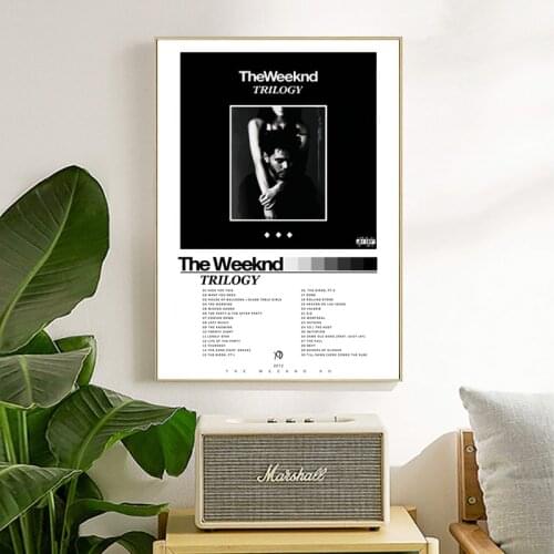 TRILOGY The Weeknd Album Poster Music Art Prints The Weeknd Fans Gift Black & White Wall Art Picture Canvas Painting Home Decor