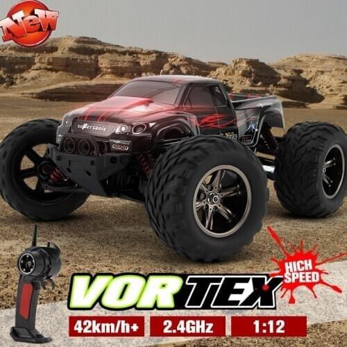High-Speed Remote Control Car RC 2.4G 1:12 2WD Multi-Terrain Remote Control Off-Road Vehicle Crash Resistant Electric Model Toy