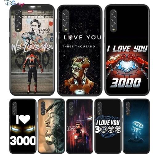 Black Soft Iron Man I Love You 3000 For Samsung Galaxy A90 A80 A70 A70S A60 A50 A40 A30 A30S A20S A20E A10 A10E Phone Case