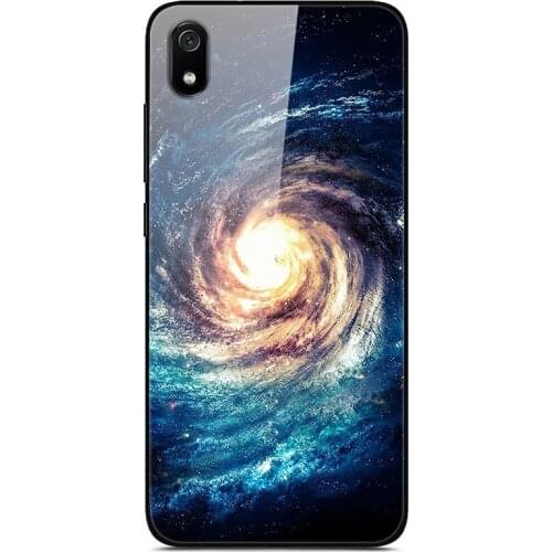 For Xiaomi Redmi 7A Phone Case Tempered Glass Case Back Phone Cover Series 2