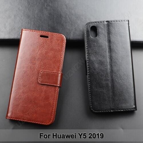 For Huawei Y5 2019 Flip Wallet PU Leather Case Cover