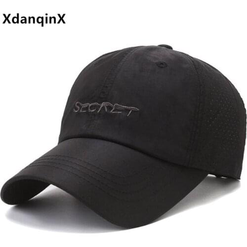 Black Hat Mens Cap Ultra-thin Breathable Baseball Caps Snapback Cap Adjustable Size Couple Casual Sports Cap Womens Tongue Cap