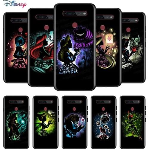 Disney Animation Cartoon Princess Black Cover For LG G8 G8S G8X V30 V30S V40 V50 V50S V60 Q60 ThinQ 5G TPU Silicone Phone Case