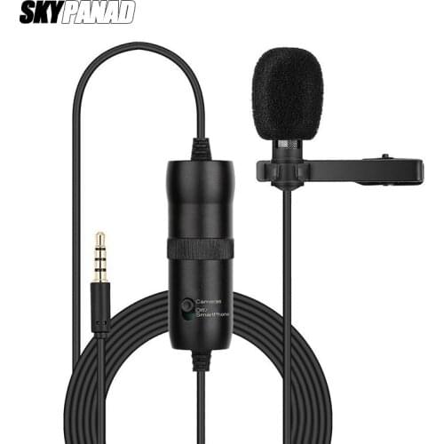 HD Pickup Wired Lavalier Microphone 3.5mm Camera Mini Online Class Professional Recording Live Mmobile Phone Mike