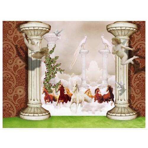 Customized 3d photo wallpaper 3d TV wallpaper murals Roman column 8 figure 3 d TV setting wall living room wallpaper decration