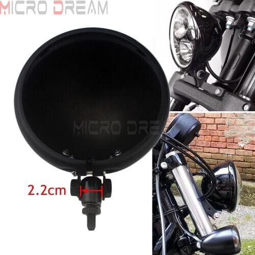 5.75 inch Headlight Housing Bucket for Harley Dyna Sportster XL1200 XL883 FXD Custom Triumph Choppers 5-3/4" LED Headlamp Shell