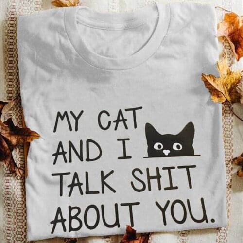 Cat Letter Printing Pattern Summer T-shirts Women Graphic Harajuku Short Sleeve O Neck Tees Tops for Female Cute Funny Shirts