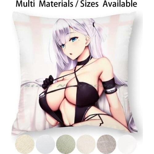 Beautiful Anime Girl Pillow Case Throw Pillow Cover Cotton Linen Flax Japan Manga Ecchi Kawaii Lewd Sexy Erotic Tits Boobs