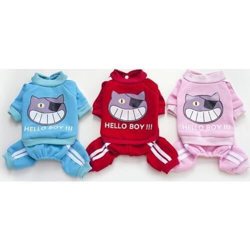 Cute Dog Clothes Dog Sport Overalls Winter Warm Pet Clothes Puppy Chihuahua Clothes Shih tzu Dog Jumpsuit S-XXL Free Shipping