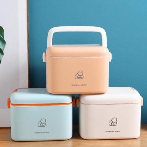 Multifunction 3 Colors Emergency Pills Storage Box First Aid Case for Indoor