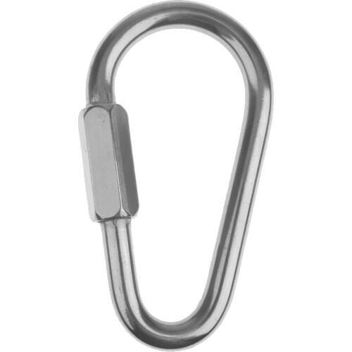 Outdoor S/M/L Camping Stainless Carabiner Screw Lock D Carabiner Clip Hook Key Chain Safety Survival Equipment Climbing Accessor