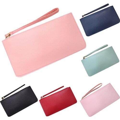 2021 New Style Wallet women leather luxury card holder Long Fashion Contrast Color Large Capacity Coin Purse Card Holder Bag