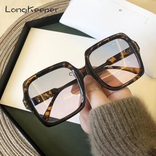 Oversized Square Sunglasses Women 2020 Fashion Vintage Black Sun Glasses Luxury Brand Big Frame Gradient Female Glasses Oculos