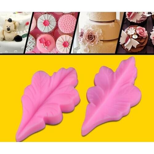 Wholesale/retail,free shipping,10 pair clay fondant chocolate mold silicone resin DIY cake decorating tools leaf vegetables
