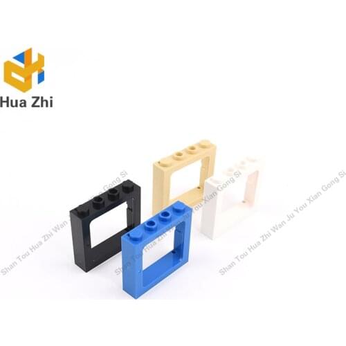 10PCS 6556 window 1 x 4 x 3 train with blind holes and solid studs at both ends, building blocks and MOC DIY educational