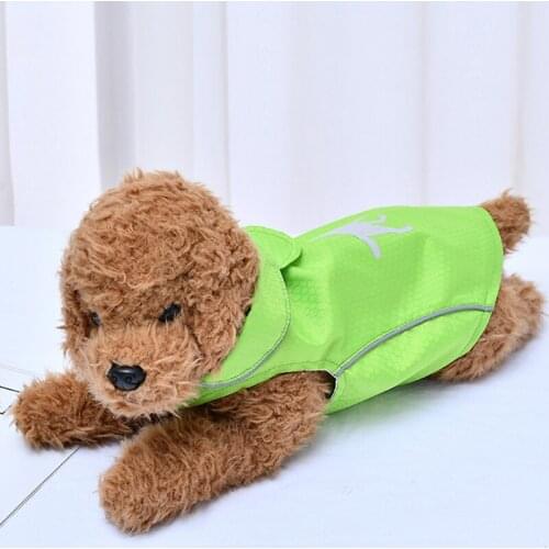 Raincoat Reflective Dog Vest Double-layer Thin Pet Clothes Reflective Clothing Waterproof Windproof Breathable Soft Pet Supplies