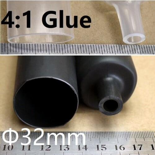 Diameter 32mm Heat Shrink Tube 4:1 Ratio Dual Wall Thick Glue Waterproof Wire Wrap Insulated Adhesive Lined Cable Slveeve