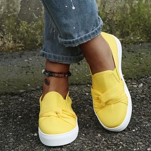 Women Shoes 2021 SummerFashion Bow Platform Flats Cloth Shoes Women Casual Sport Shoes Women Canvas Loafers Shoes Plus Size 43