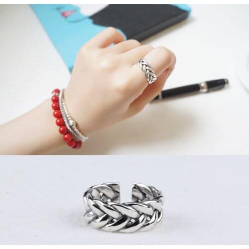 Bijoux Ladies New Twist Rings for Women Gifts Vintage Large Adjustable Size Rings Luxury Jewelry