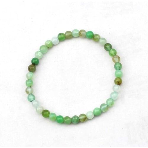 5mm natural chrysoprase stone beads bracelet natural GEM stone bracelet DIY bracelet for woman wholesale