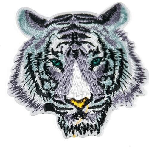 1 Pc Black and White Tiger Patch T-shirt Iron on Sticker Washable Iron Sticker T-shirt Jeans Decorating Sticker