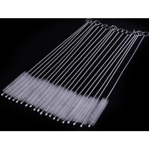 10pcs Set Fish Tank Pipe Brush Bottle Suction Tube Glass Tube Spiral Soft Hair Straw Cleaning Brushes Tools Wholesale