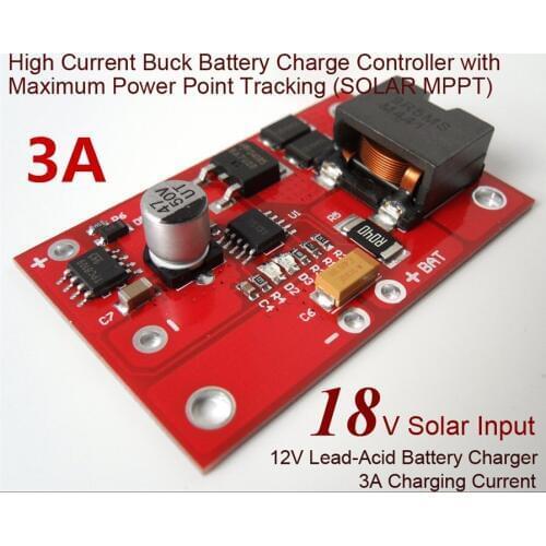 12V lead acid charger UP TO 3A battery MPPT solar DIY