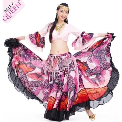 2017 Bellydance Belly Dance Skirt Real Limited Women Acetate For Oriental Costumes Professional Sexy Woman Stage Costume