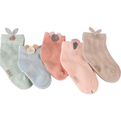 3 pairs/lot Candy Baby Socks Boys Girls Newborn Cartoon Newborn Floor Socks Infant First Walker Socks For Kids Gifts 0-2Y