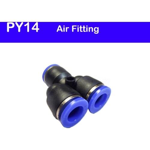 HIGH QUALITY 30Pcs PY14 Air Pneumatic 14mm to 14mm Y Shaped Push in Connectors Quick Fittings