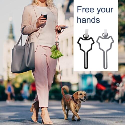 5pcs/set Of Pet Garbage Bag Holder Outdoor Dog Walking Garbage Bag Hands-free Clip Traction Rope Toilet Bag Dispenser