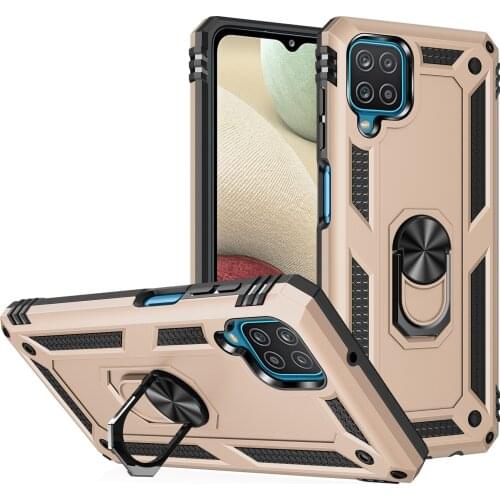 Military Armor Shockproof Case For Samsung Galaxy A12 A22 A32 A42 A52 A72 A82 A02S A03S F52 5G Magnetic Metal Ring Back Cover
