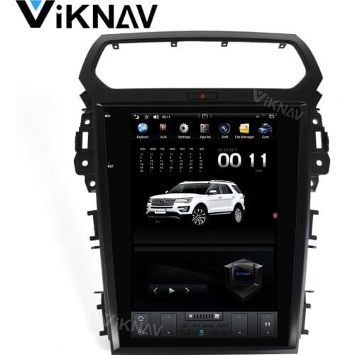 Car radio GPS navigator multimedia player for Ford Explorer 2013-2018 video DVD player 12.1 inch Tesla style vertical screen