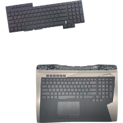 Laptop Keyboard Upper Case Cover C Shell PalmRest For ASUS G701 G701VO GX700 GX700VO Black US English Edition
