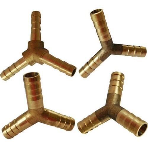 Choosable 6MM 8MM 10MM 12MM Fuel Supply Way Brass Hose Pipe Water Gas Air Tube Brass #275809