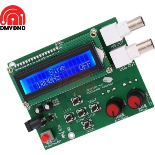 DDS Signal Generator Module Pulse Frequency ECG Signal Generator Meter DIY Kit Module 1Hz-65534Hz Syntezator with LCD Display