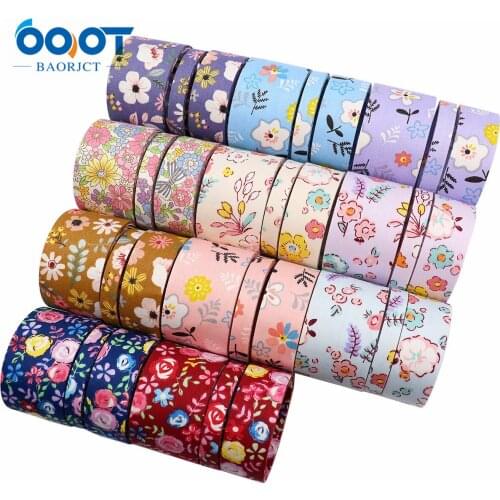 Double-Sided Spring Flowers Cloth Ribbons 5 Yards M-21510-653 DIY Crafts Hairclip Apparel Accessories and Sewing Decorations