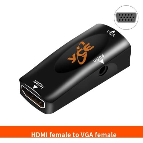 HDMI/F TO VGA Audio Adapter 60HZ HDMI To VGA Converter Audio Cable HD Video Power Computer Connected To TV Projector